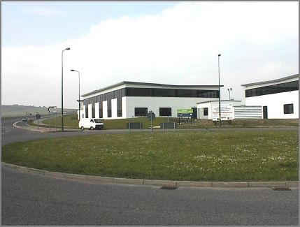 The building at commercial premises at the Dawdon Business Park.  There is access to the Business Park from the roundabout.