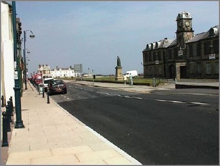 The building on the right is the former Londonderry Offices and Police Station.  The white building in the distance is Bath Terrace. 