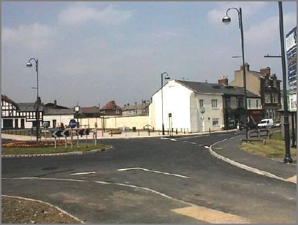 You can see the access to North Terrace to the right and the roundabout is to the left.